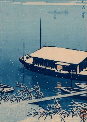 Ukiyo e Snow at Arakawa