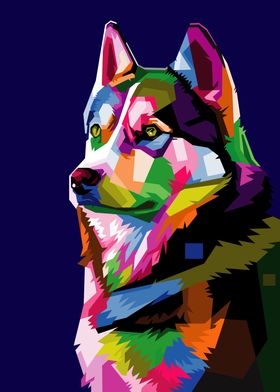 colorful dog vector