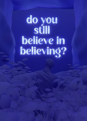 Believing Violet 3D Quote