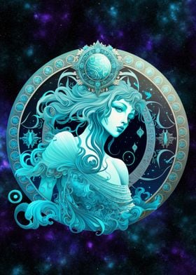 Aquarius Zodiac Poster