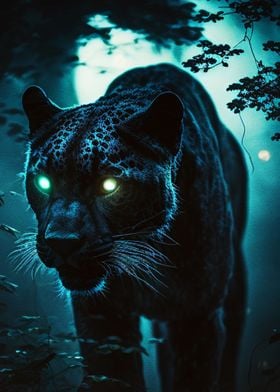 Panther In The Dark Forest