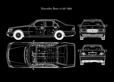 Mercedes Benz w140 1994