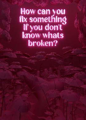 Fix Something Red 3D Quote