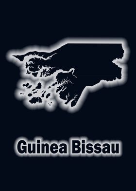 Guinea Bissau map glow