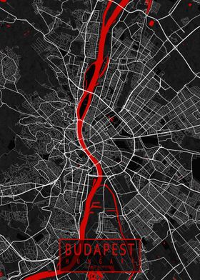 Budapest City Map Oriental