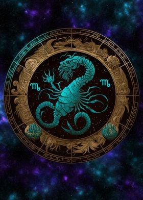 Scorpion Zodiac Poster