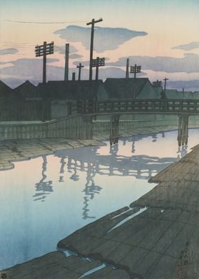 Ukiyo e Dusk at Kiba Tokyo