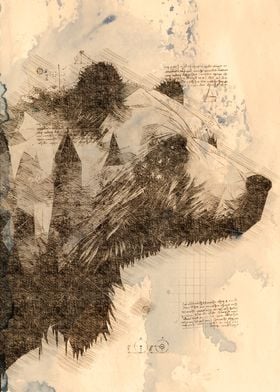 Bear pencil sketch