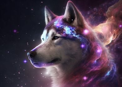 Siberian Husky in Space