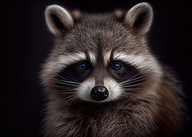 cute Raccoon face