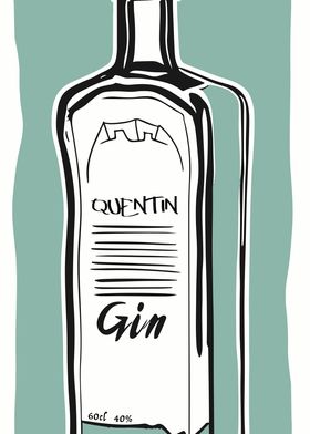 Gin Bottle Poster