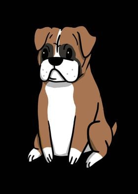 Boxer Dog Cartoon 