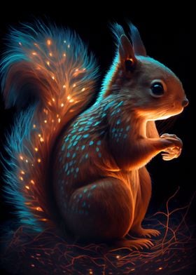 Squirrel Animal Glowing