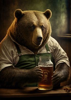 Whiskey Drinking Bear