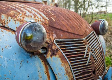 Rusty car grill