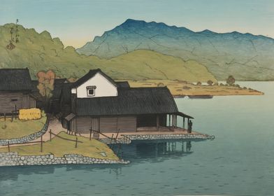 Ukiyo e Lake Kugushi