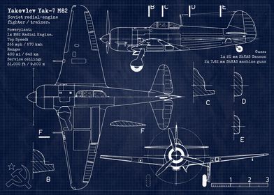 Yakovlev Yak9M Blueprint