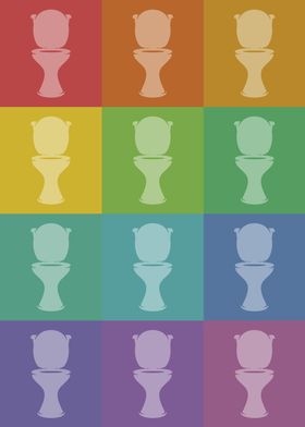 Toilet Icons Pop Art