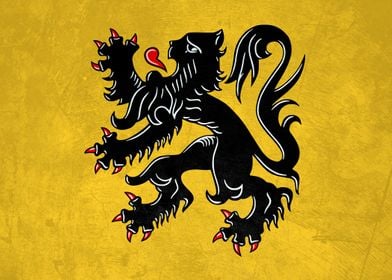 Flag of Flanders on Wall