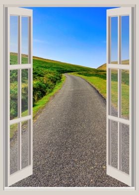 Window view open road