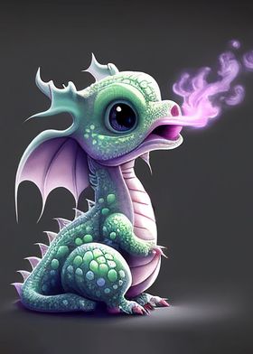 dragon baby pink fire