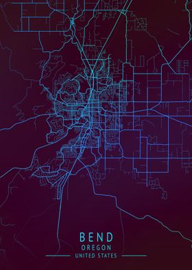 Bend Oregon USA City Map