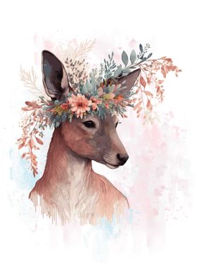 Flower Kangaroo Painting