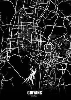 Guiyang China Dark Map