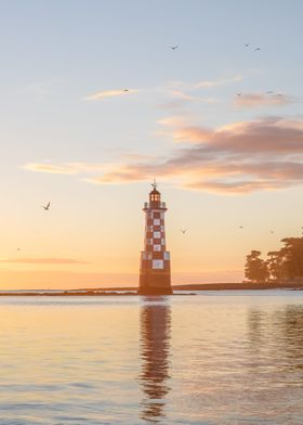 Checkerboard lighthouse