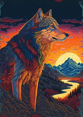 Wolf Art Series Style 3