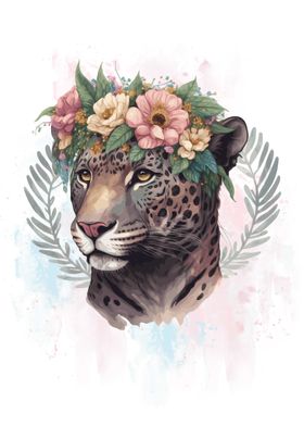 Flower Jaguar Painting