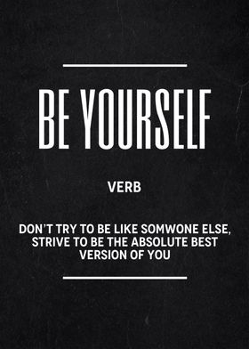 be yourself definition