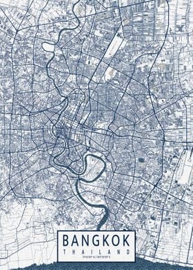 Bangkok City Map Coastal