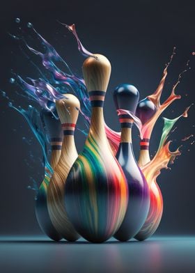 Abstract Bowling Art