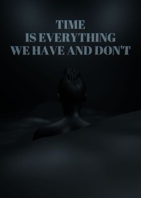 Time Black 3D Quote 