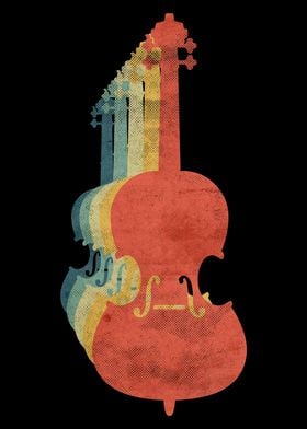 Violin Retro Vintage Color