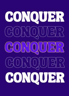 conquer inspirational word