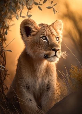 Baby lion