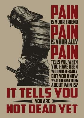 samurai quotes pain