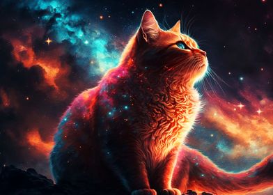 Space Cat Example 'Space Cat' Poster by Coffee Design | Displate