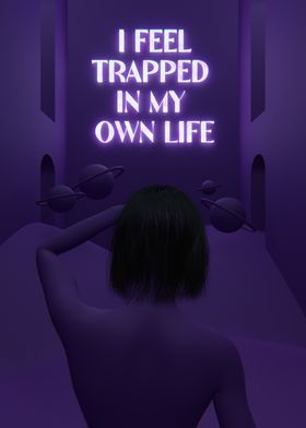 Trapped Purple 3D Quote