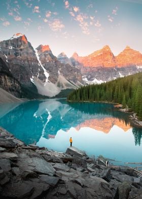 Sunrise at Morain Lake