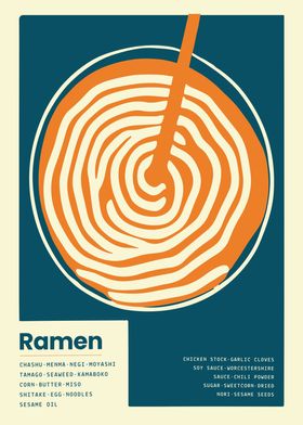 Illustrated Ramen Poster