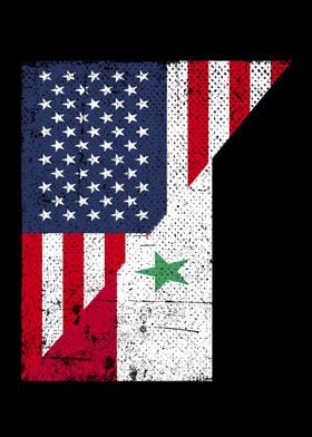 USA Syria Flag