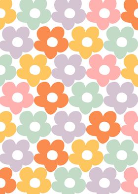 Retro Daisy Pattern 1 