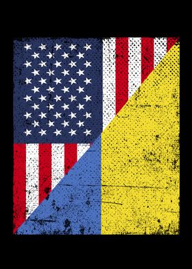 USA Ukraine Flag