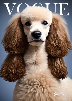 Poodle Dog Vogue Poster