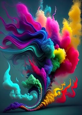 Abstract Rainbow Smoke