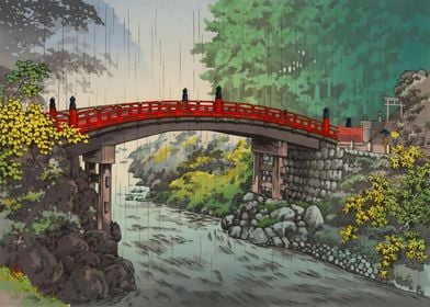 Ukiyo e Sacred Bridge