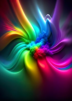 Abstract Rainbow Smoke